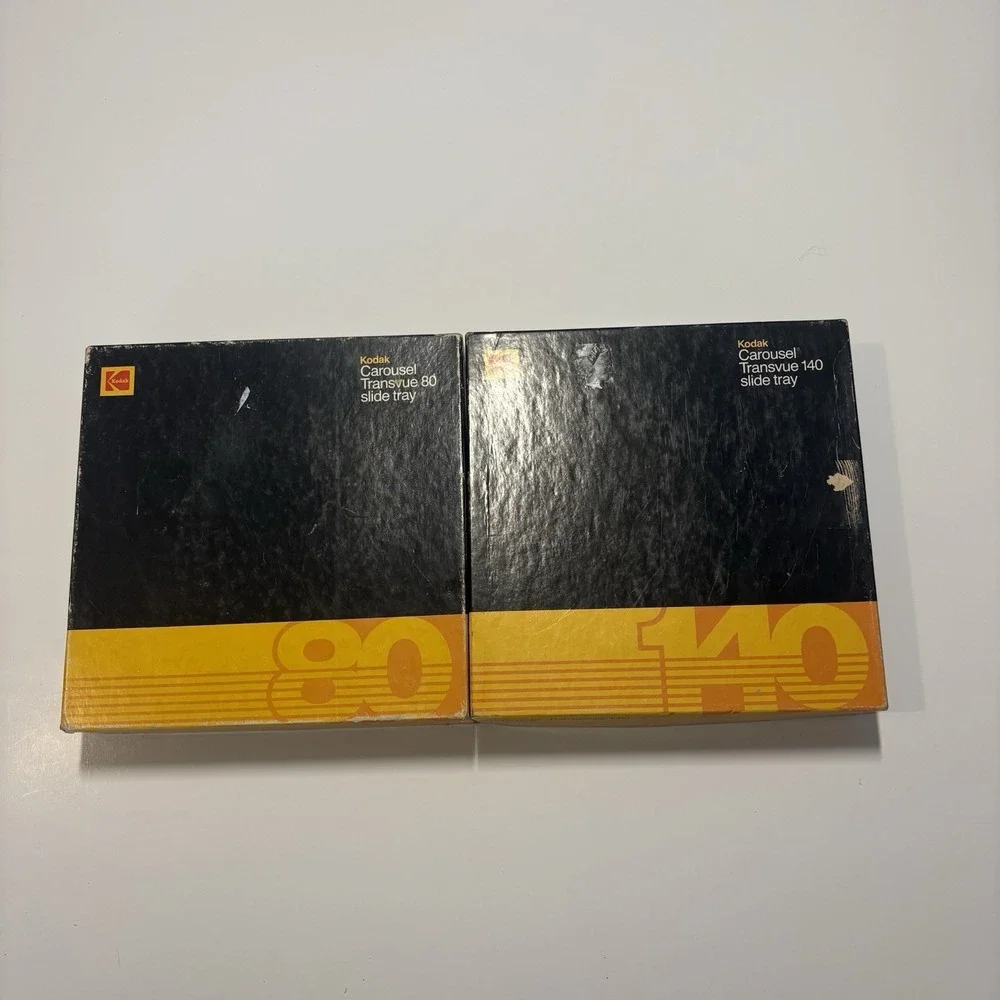 2-Eastman Kodak Carousel Transvue 80 slide tray B80T CAT 104 6093 Vintage 1983